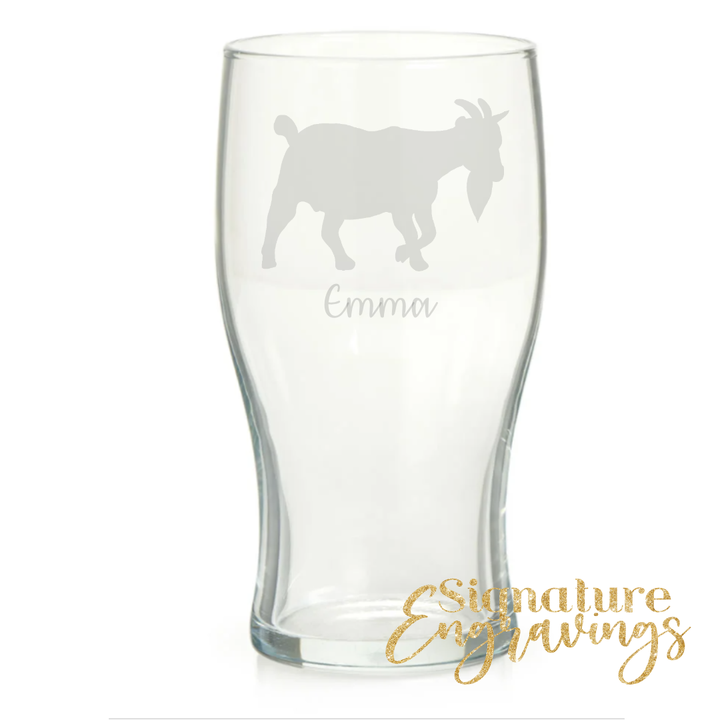 Personalised Goat Pint Glass