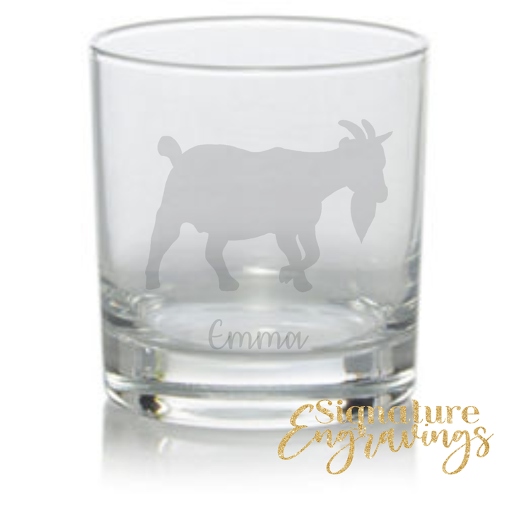 Personalised Goat Whisky Glass