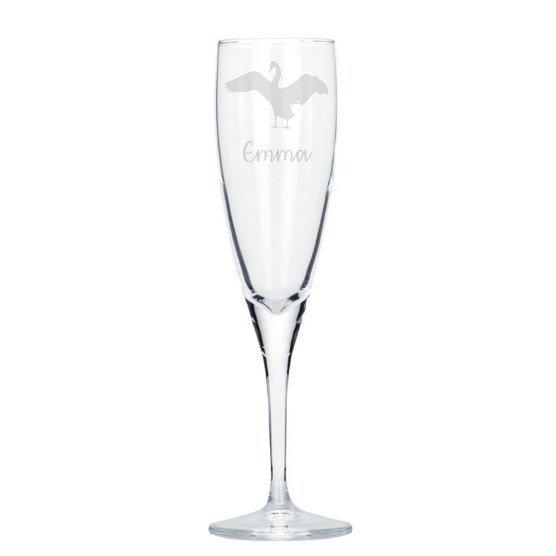 Personalised Goose Champagne Glass