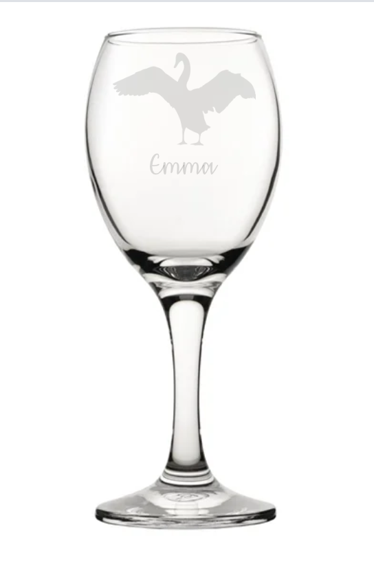 Personalised Goose Wine Glass