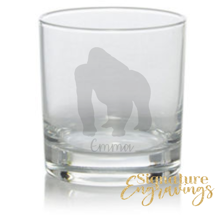 Personalised Gorilla Whisky Glass