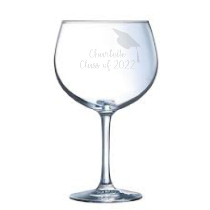 Personalised Graduation Gin Glass