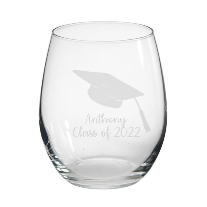 Personalised Graduation Stemless Glass