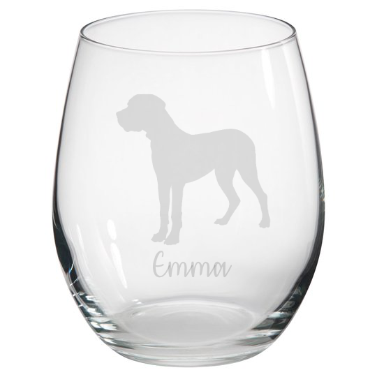 Personalised Great Dane Champagne Glass