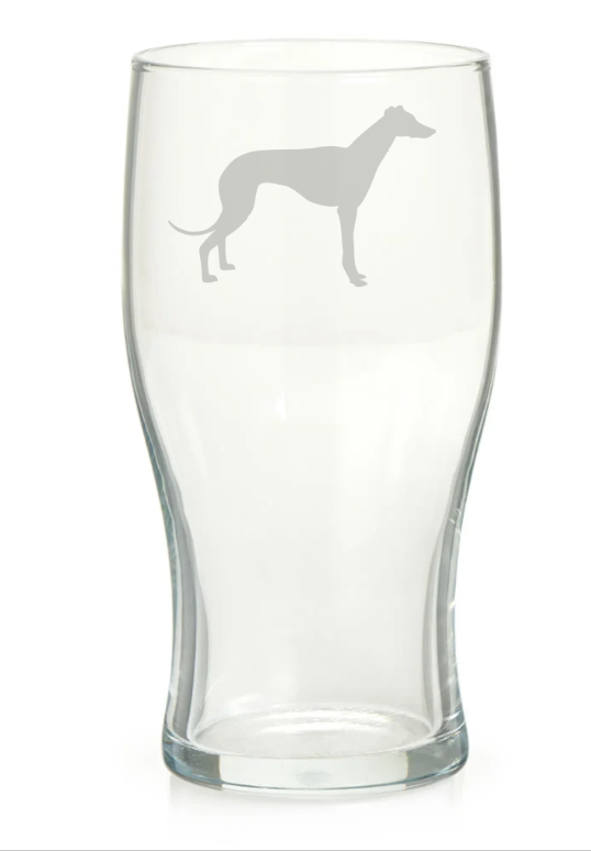 Personalised Greyhound Pint Glass