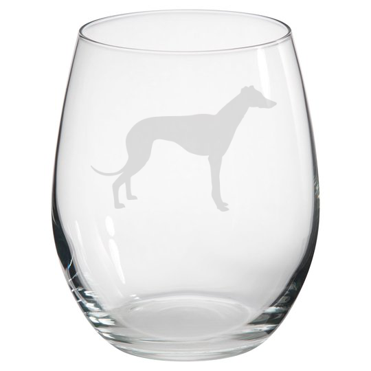 Personalised Greyhound Stemless Glass
