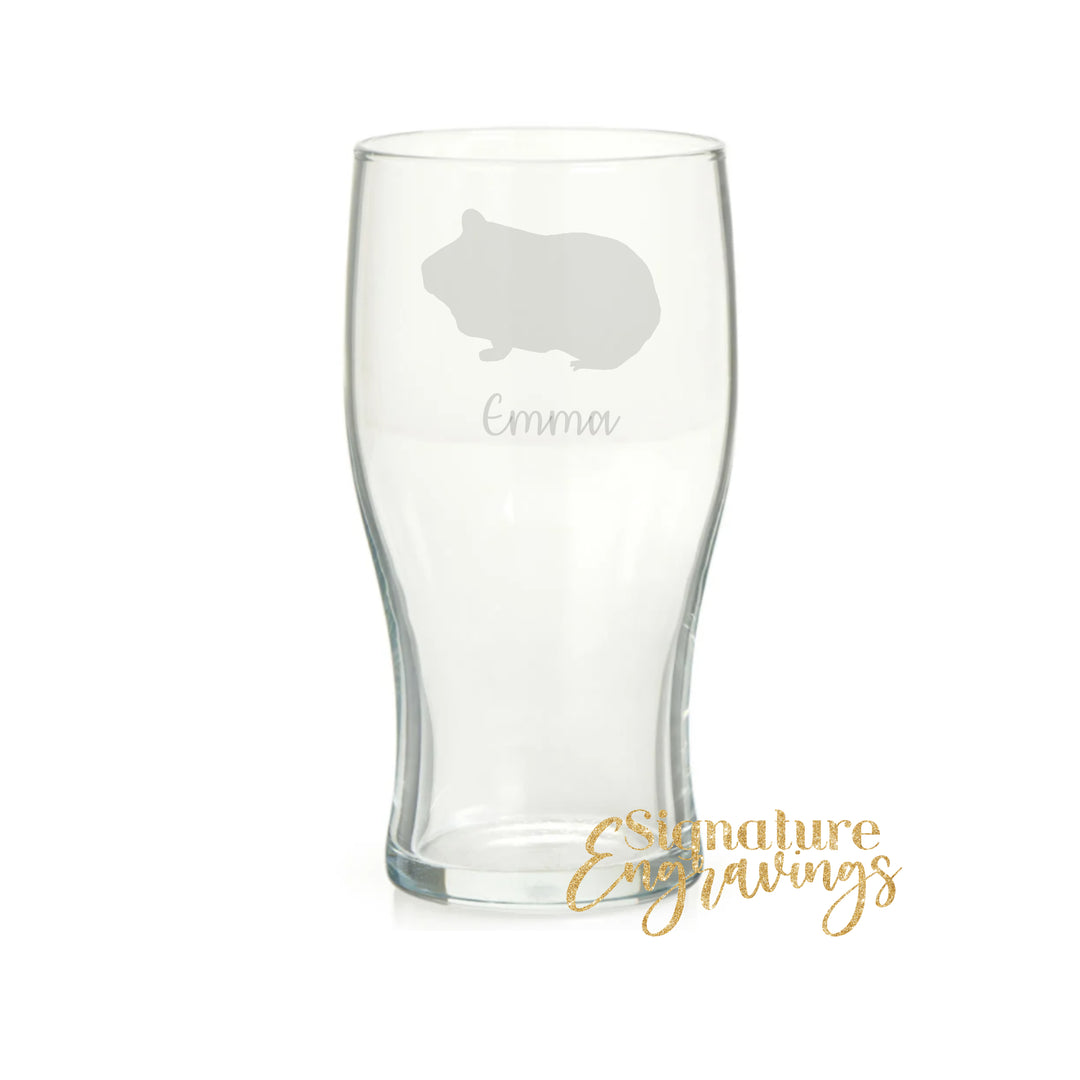 Personalised Guinea Pig Pint Glass