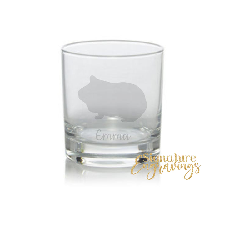 Personalised Guinea Pig Whisky Glass