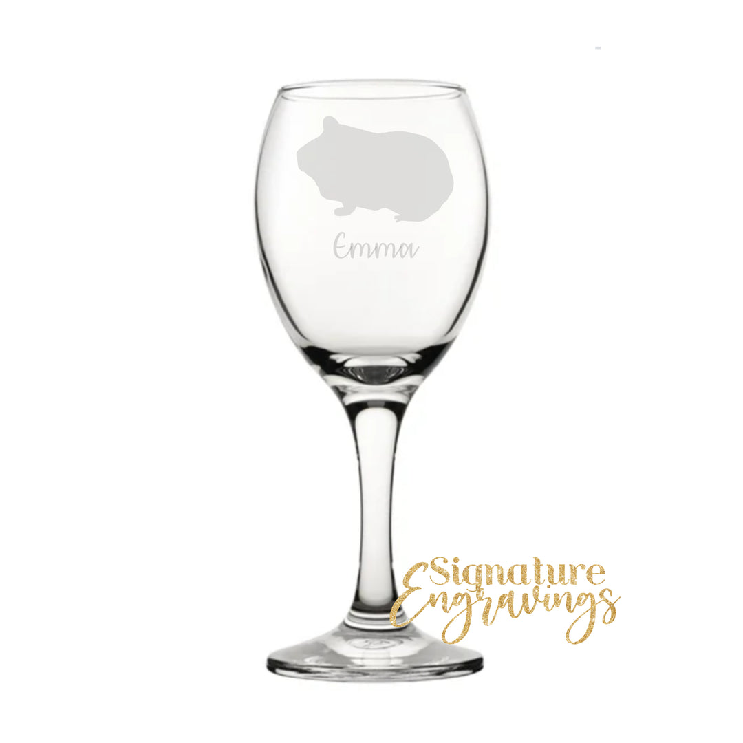 Personalised Guinea Pig Wine Glass