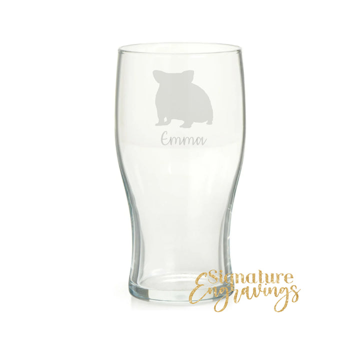 Personalised Hamster Pint Glass