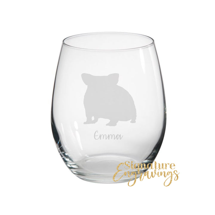 Personalised Hamster Stemless Glass