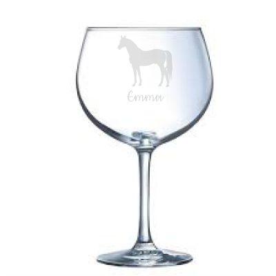Personalised Horse Gin Glass