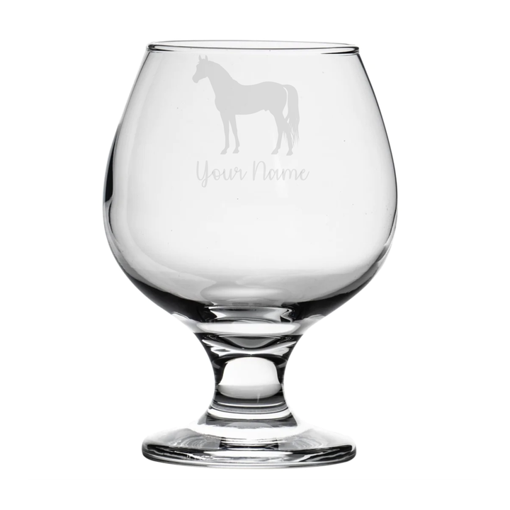 Personalised Horse Brandy Snifter Glass