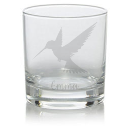 Personalised Hummingbird Whisky Glass
