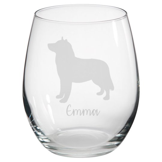 Personalised Husky Stemless Glass