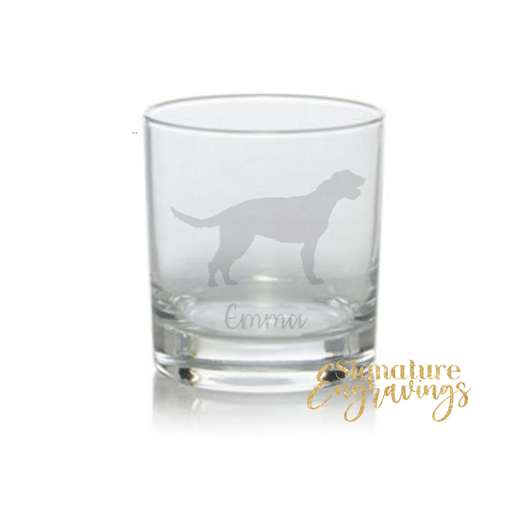 Personalised Irish Wolfhound Whisky Glass