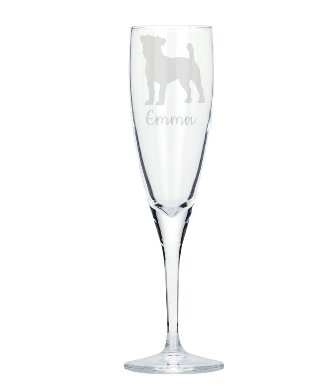 Personalised Jack Russell Champagne Glass