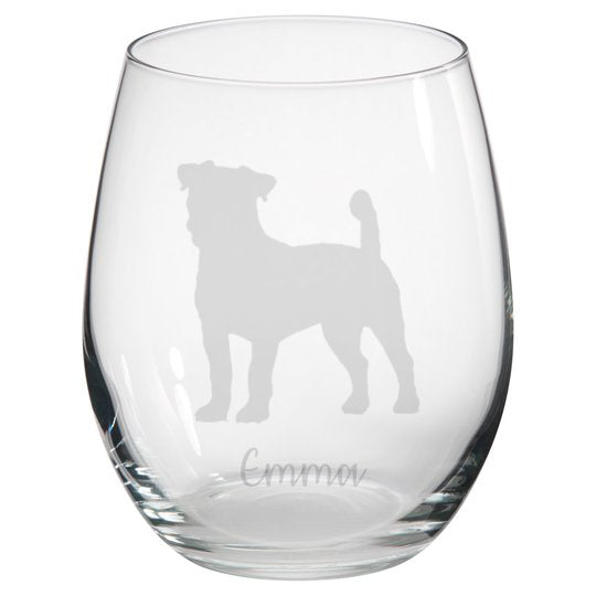 Personalised Jack Russell Stemless Glass
