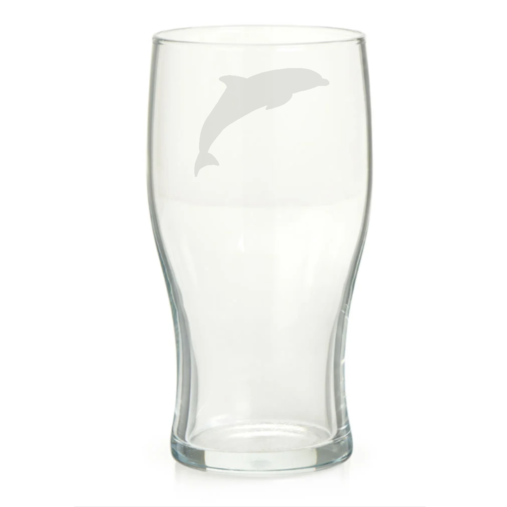 Personalised Jumping Dolphin Pint Glass