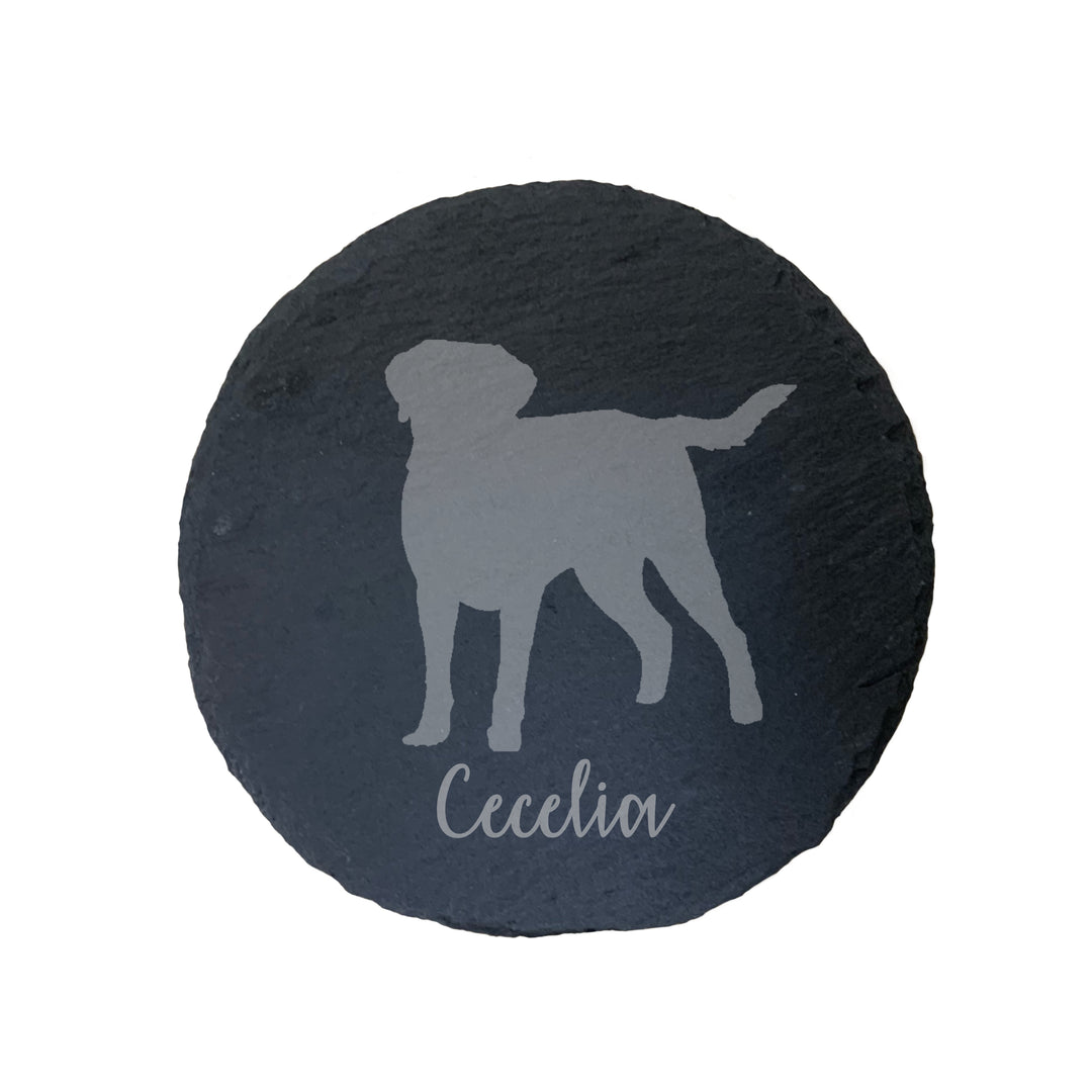 Personalised Labrador Slate Coaster