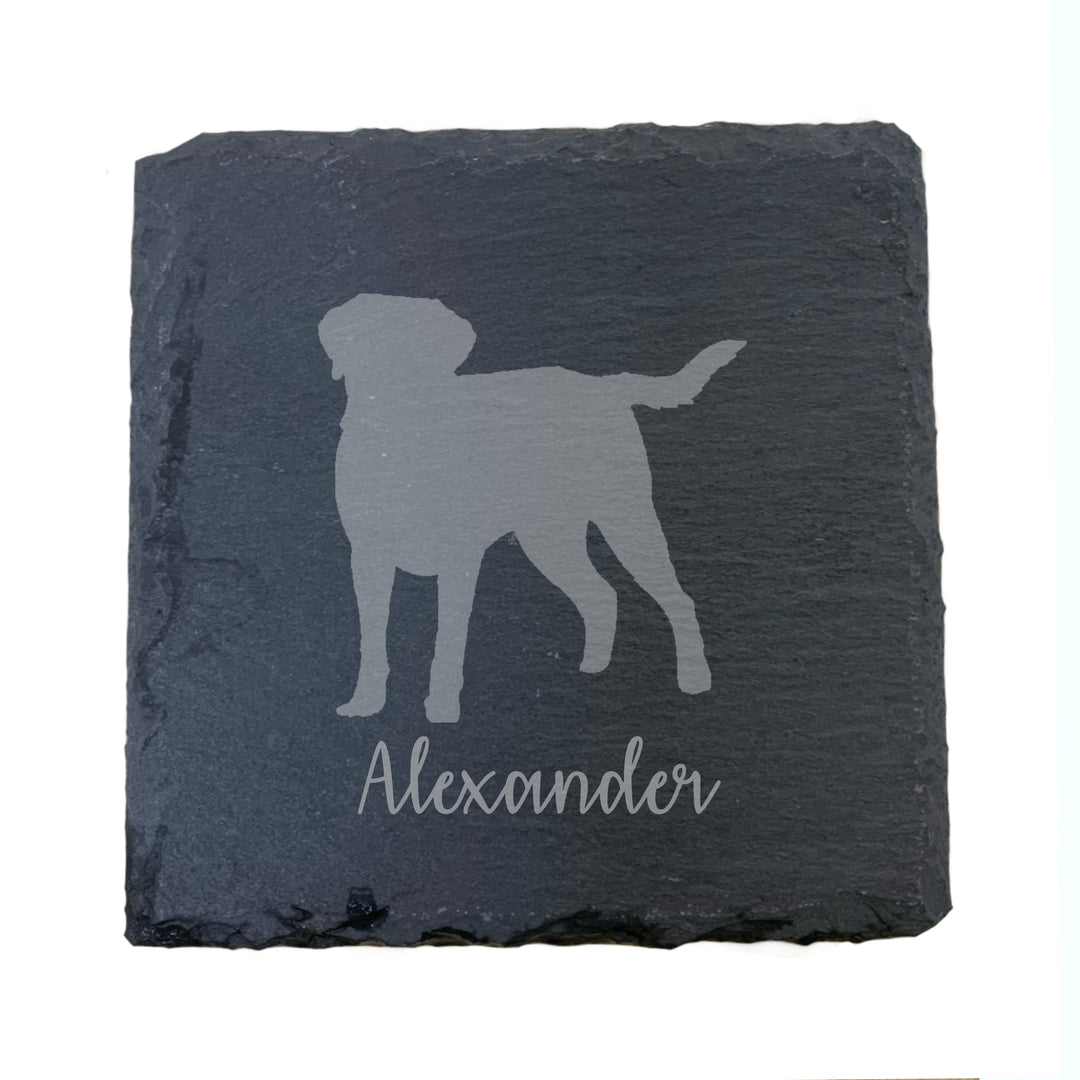 Personalised Labrador Slate Coaster