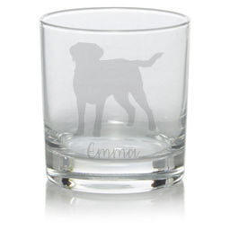 Personalised Labrador Whisky Glass