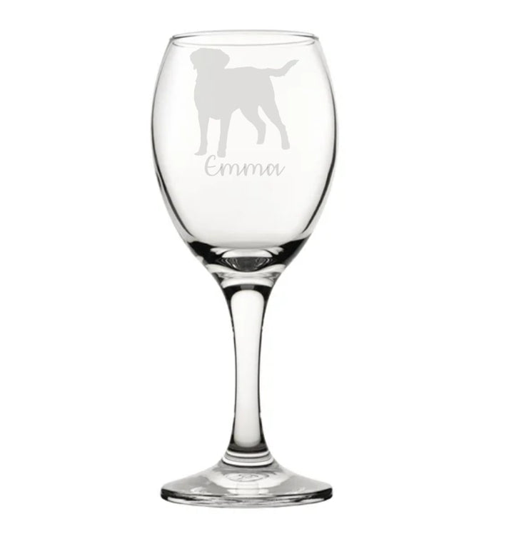 Personalised Labrador Wine Glass