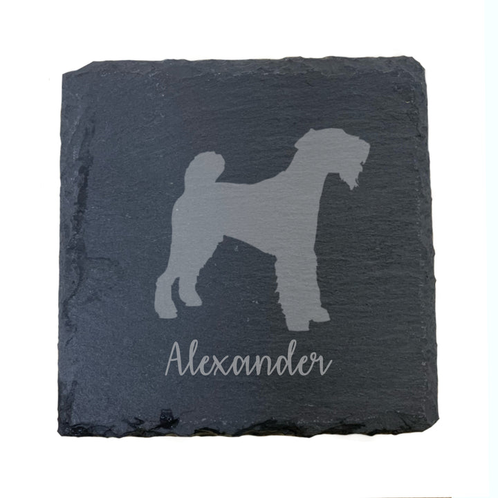 Personalised Lakeland Terrier Slate Coaster