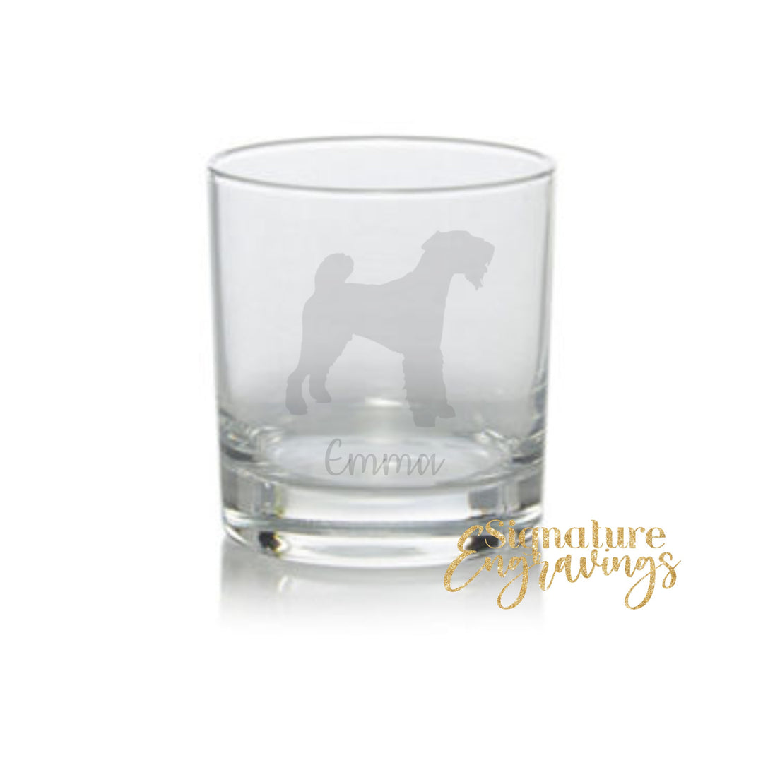 Personalised Lakeland Terrier Whisky Glass