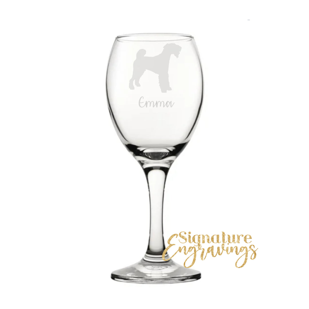 Personalised Lakeland Terrier Wine Glass