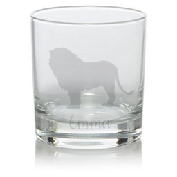 Personalised Lion Whisky Glass