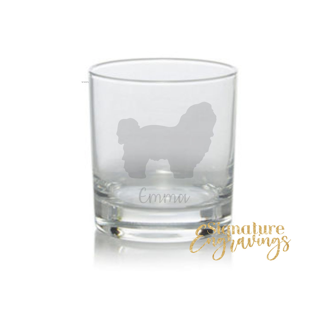 Personalised Llasa Apso Whisky Glass