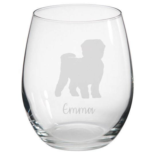 Personalised Maltese Stemless Glass