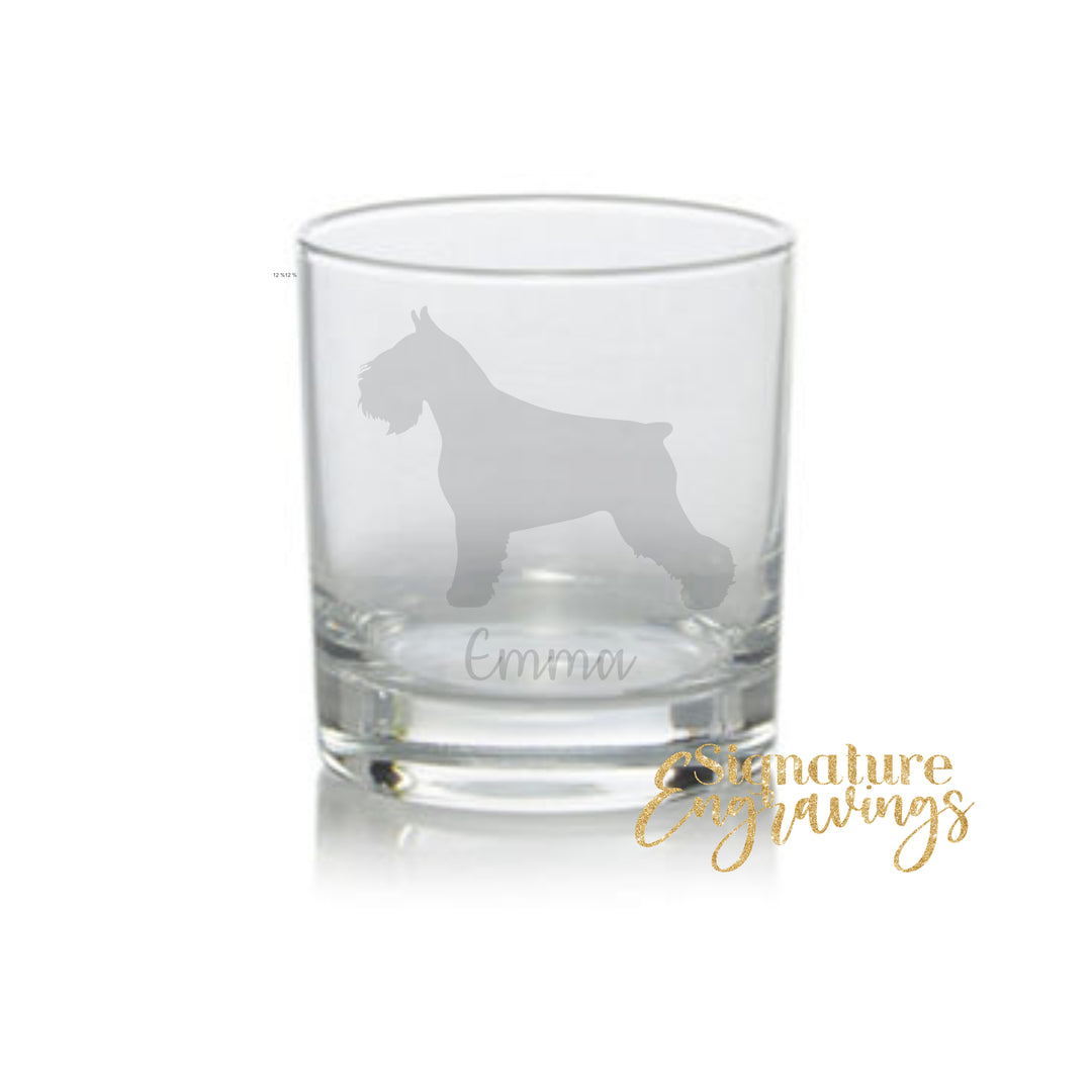 Personalised Miniature Schnauzer Whisky Glass