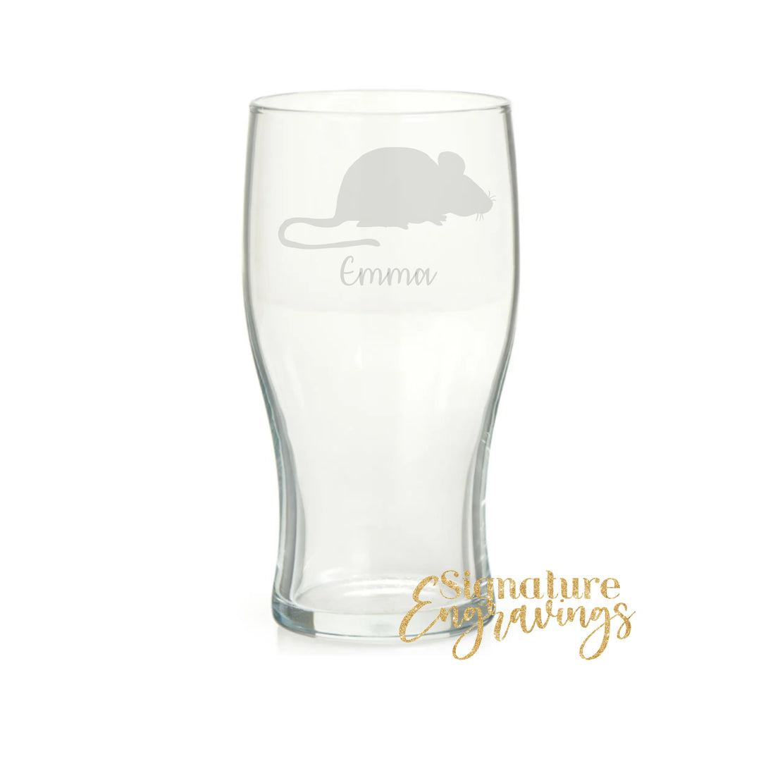 Personalised Mouse Pint Glass