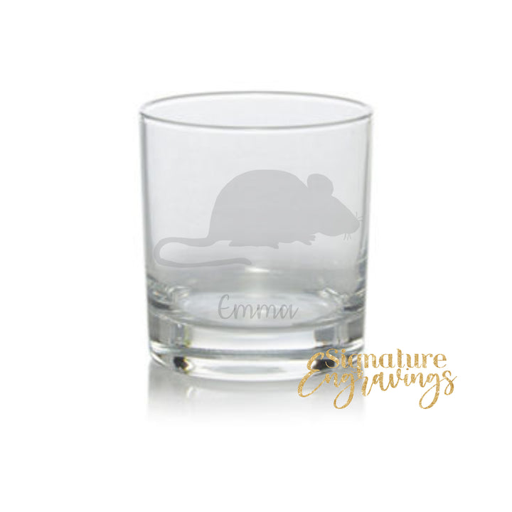 Personalised Mouse Whisky Glass