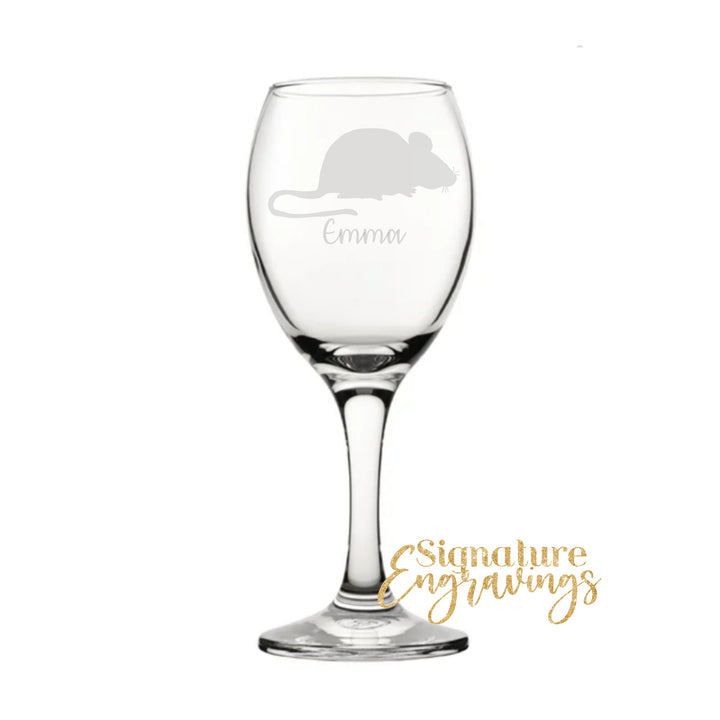 Personalised Mouse Wine Glass