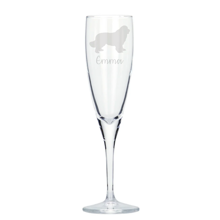 Personalised Newfoundland Champagne Glass