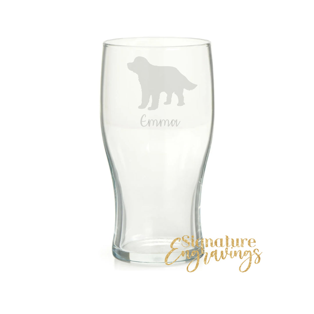 Personalised Newfoundland Pint Glass