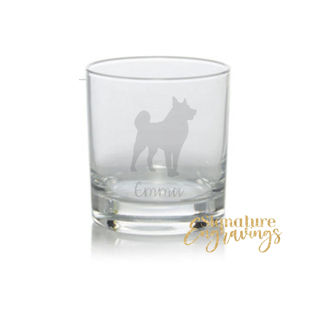 Personalised Norwegian Elkhound Whisky Glass