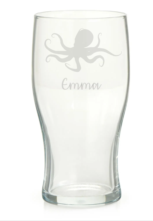 Personalised Octopus Pint Glass