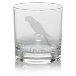 Personalised Parrot Whisky Glass