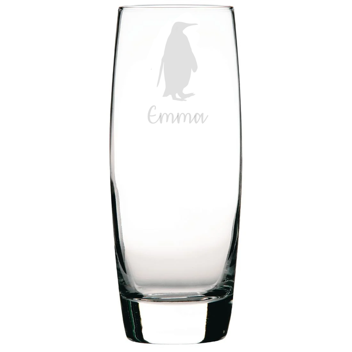 Personalised Penguin Hi-Ball Glass