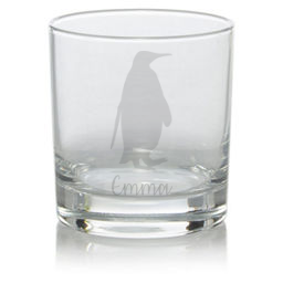 Personalised Penguin Whisky Glass