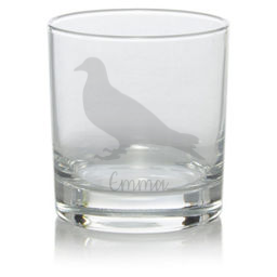 Personalised Dove Pigeon Whisky Glass