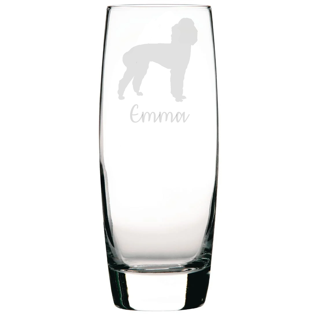 Personalised Poodle Hi-Ball Glass