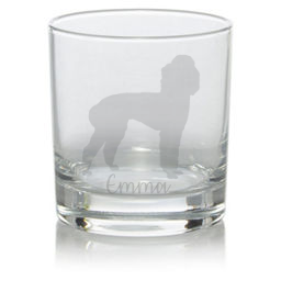 Personalised Poodle Whisky Glass