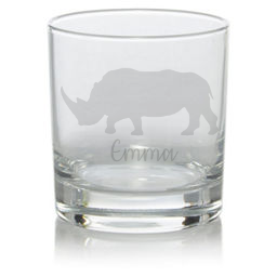 Personalised Rhino Whisky Glass