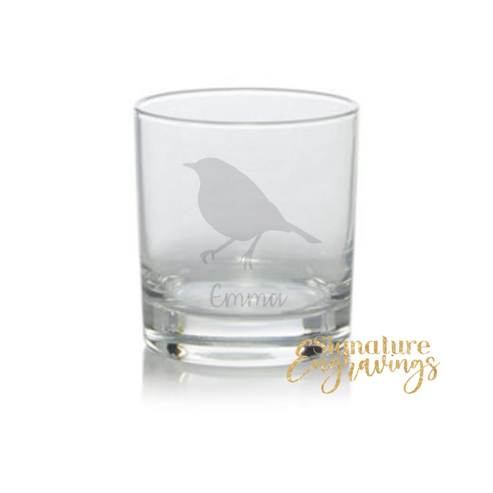 Personalised Robin Whisky Glass