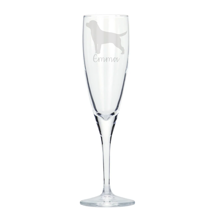 Personalised Rottweiler Champagne Glass